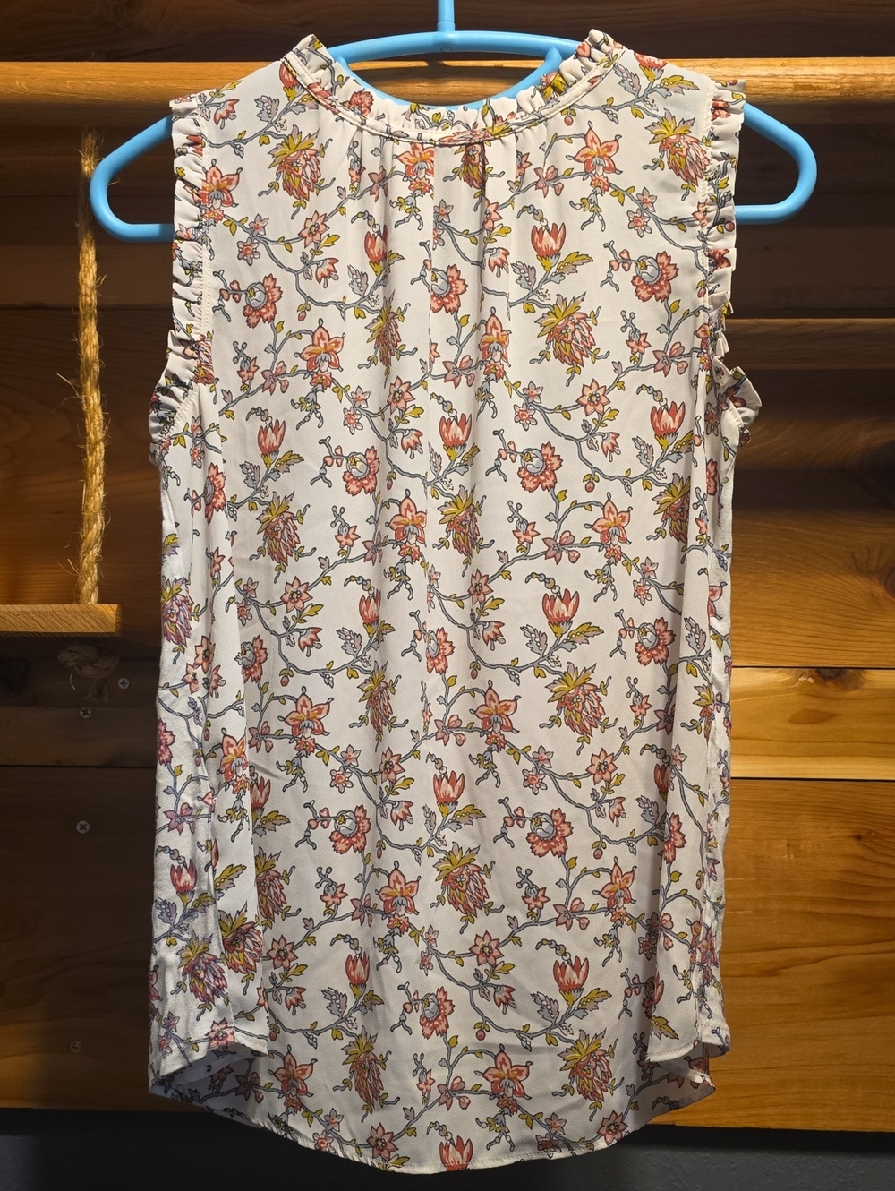 Sleeveless Floral Blouse